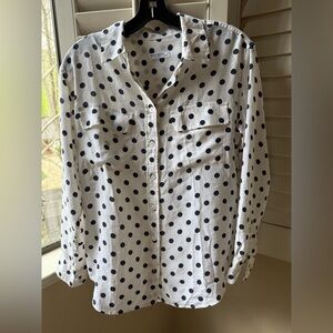Women's Polka Dot Button-Up Shirt